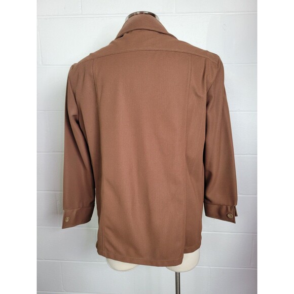 Vintage Regency Brown Polyester Leisure Suit Jacket XL-XXL 48? - Picture 4 of 8